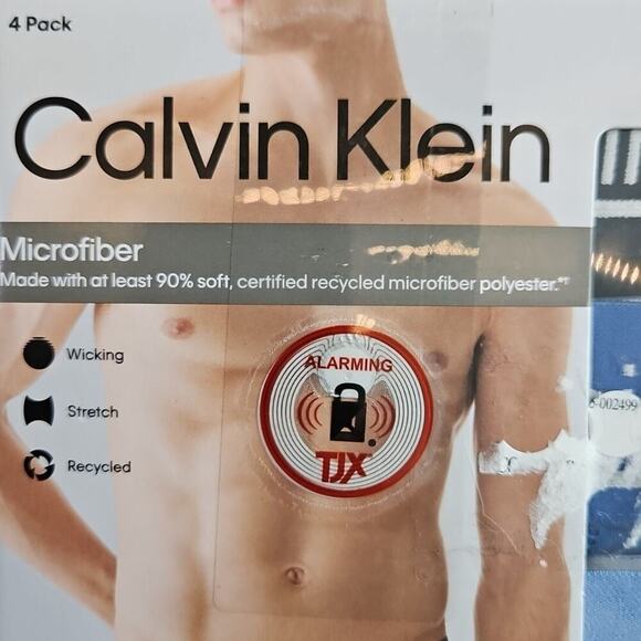 Calvin Klein Boxer Briefs 4 (Four) Pack Men's Size Medium 32-34 Blue Microfiber - Picture 7 of 10